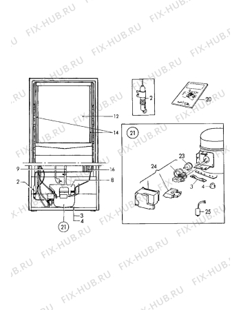 Взрыв-схема холодильника Electrolux ER3415B - Схема узла Cooling system 017